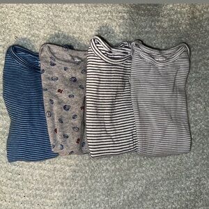 Carter's Blue and Gray Striped Bodysuits Set